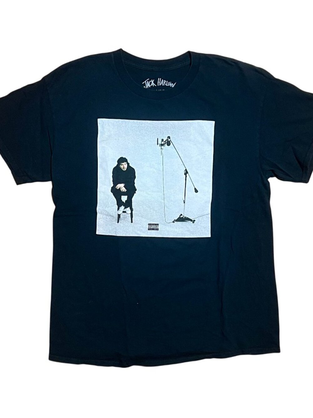 Jack Harlow Album Cover Black Hip Hop Merch Graphic T-Shirt, Men's Large